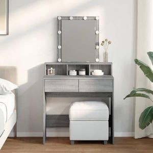 BOWEKAM Huis & Tuin-Kaptafel met LED Grijs Sonoma 80x41x144,5 cm-Meubelkeuze