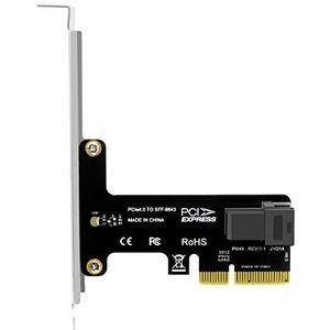 Allowish PCI Express naar SFF-8643 Adapter voor PCIe NVMe U.2 SSD - U.2 2,5 inch NVMe SSD-adapter PCIE 4X-adapter, compatibel met X4 X6 X8-sleuf