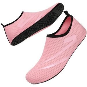 UBOHUZ Waterschoenen, watersportschoenen, blote voeten, sneldrogend, aqua-yogasokken, instappers voor dames en heren, waterschoenen voor surfen, duiken, roze, 46/47 EU