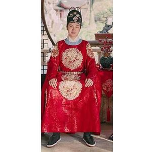 INSTR Trouwjurk Voor Koppels Fotografie Cosplay Kostuum Oude Chinese Bruiloft Hanfu Jurk Rode Sets Voor Mannen & Vrouwen