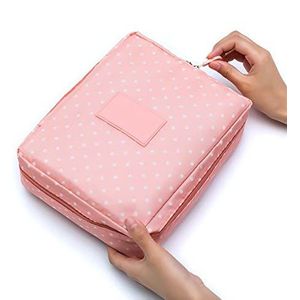 DieffematicHZB make-up tas Waterproof Portable Cosmetic Bag Dot Beauty Case Make Up Purse Storage Travel Wash Cosmetic Bag