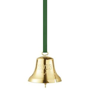 Georg Jensen Sanne Lund Traberg 2023 Kerstversiering Klok - 18 karaat Goud Geplateerd Vakantie Ornament - Seizoensgebonden Hangende Decoratie