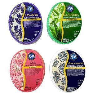 Purlavie Sponszeep Set 4 x 100 gr. – Natuurlijke en vernieuwende reinigingservaring