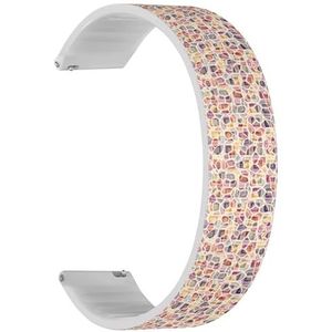 Solo Loop band compatibel met Garmin Forerunner 255/255 Music, 265, 745, Venu 2, Venu 3, Vivoactive 4 (marmeren camouflage granieten textuur), snelsluiting, 22 mm rekbare siliconen band, accessoire,