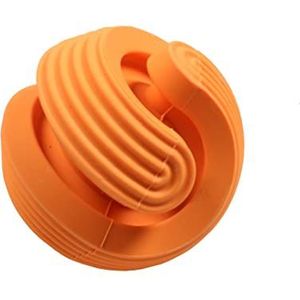 EBI, Snack My Ball Snack Speelgoed 8,5 x 8,5 x 8,5 cm, oranje, lekbal, natuurlijk rubber, vul de bal met pasta of pindakaas voor honden, stimuleert het kauwen en bijten