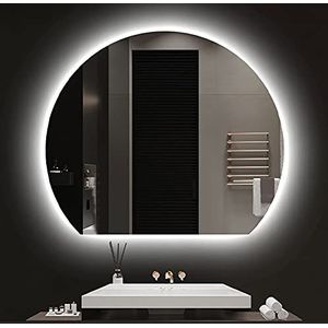Ronde LED-spiegel, Grote Aan de Muur Gemonteerde Cirkelspiegels, Moderne Decoratieve Spiegels voor Badkamer, Hal, Slaapkamer, Make-upspiegel (20 Inch / 24 Inch / 27,5 Inch)