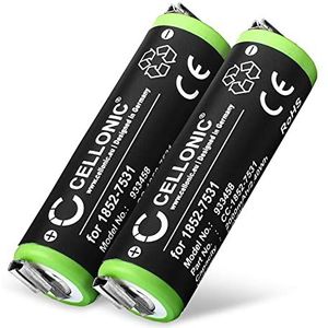 CELLONIC, Batterij voor scheerapparaat, compatibel met Moser ChroMini 1591Q, Contura 1591, 1852-7531 (1,2 V, 2000 mAh), 2 stuks