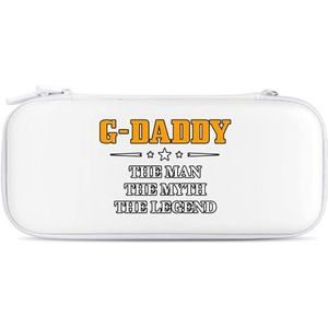 G-daddy The Man The Myth The Legend Compatibel met Switch Draagtas Harde Mode Travel Cover Tas Pouch met 15 Game Accessoires Witte Stijl