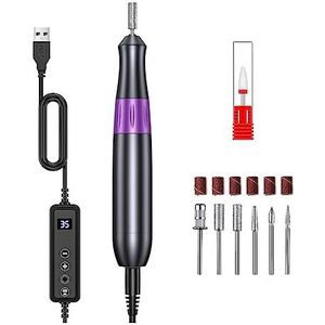 Elektrische nagelvijl, Beaulush 35000 RPM elektrische nagelboor, professionele manicuremachine, nagelschuurmachine, freesset, salongereedschap for het verwijderen van gel voor zowel natuurlijke als ku