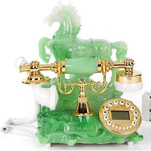 Telefoon Antieke Europese stijl Ronde Retro Telefoon Vaste vaste lijn Machine Mode-ideeën (groen)