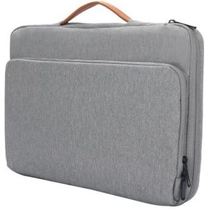 NBHDWF Laptop Sleeve Bag 14,15.6 Inch Notebook Pouch Zakelijke Aktetas Waterdichte Reizen Handtas Laptop Tas, Grijze laptophoes, 15.6-inch