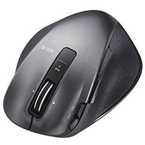 ELECOM Wireless Mouse 2.4GHz Laser 8 Button Tilt Wheel S size [Black] M-XGS20DLBK (Japan Import)