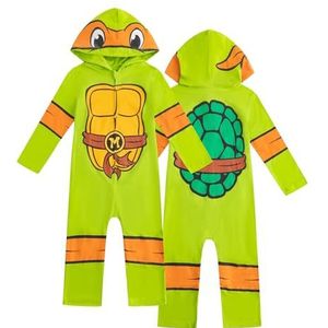 Nickelodeon Teenage Mutant Ninja Turtles Michelangelo Jongens Hooded Overall voor Peuters en Grote Kinderen