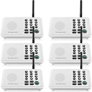 Walkie-talkie, Een Stuk Draadloos Intercom Systeem for Thuis Huis Zakelijk Kantoor 5280 Ft Lange Afstand 10 Kanaals Kamer Naar Kamer communicatie Systeem(White)