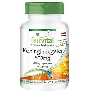 Fairvital | Koninginnengelei/Royal Jelly capsules extract 500mg (koninginnenbrood, koninginnenbrij) - HOOG GEDOSEERD - 90 capsules - gestandaardiseerd op 4% 10-DHA