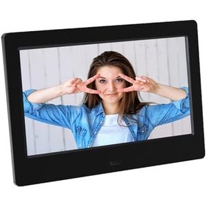 7inch HD LED Digitaal Fotolijst Elektronisch Fotoalbum Ondersteuning USB/MMC/SD/MS Kaart 800 * 480 Desktop Elektronisch Album For Vrienden Eenvoudig delen(Black)