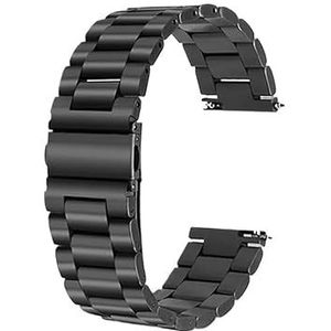 20 22 23 24 mm roestvrijstalen horlogeband geschikt for Samsung geschikt for Huawei GT3 Pro horloge 3 geschikt for seiko geschikt for casio vouwsluiting herenarmband(Black,23mm)