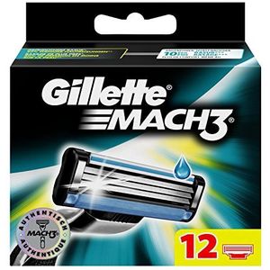 Gillette Mach3 scheermesjes voor mannen, 12 stuks