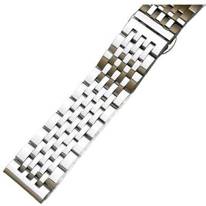 Roestvrijstalen horlogeband vervanging horlogeband horlogeband platte gebogen eind armband 12mm 18mm 19mm 20mm 21mm 22mm 23mm 24mm (Color : Gold, Size : 17mm)
