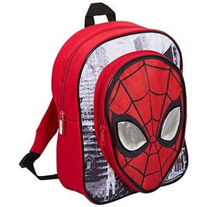 Marvel Jongens Spiderman Rugzak Kids Avengers School Reizen Rugzak Lunch Tas Reflecterende Ogen Met Pocket, Rood, Eén maat