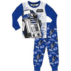 Star Wars Jongens Pyjama's Aansluitende Pasvorm R2D2 Blauw 110
