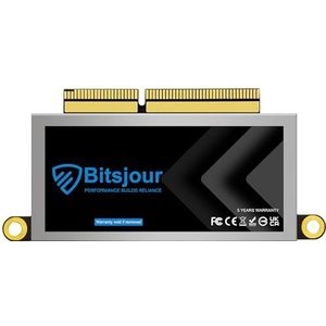 Bitsjour 256 GB interne NVMe SSD voor Apple MacBook Pro 13"" A1708 eind 2016 midden 2017, macOS vooraf geïnstalleerd