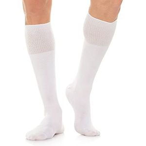 RelaxSan 560L (Wit, 4) Sokken zonder elastiek Heren Dames, Kniekousen, Geen Compressie, Diabetische Voeten, Katoen en Crabyon