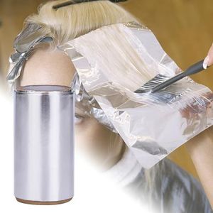 17.5M Professionele Folie Zilver Haar Markeerfolie 10cm Breedte, Aluminium Haarfolie Zilver Kappers Folie voor Haar Markeren en Kleuren, Haarfolie Roll Kappers Salon Modeling Tool