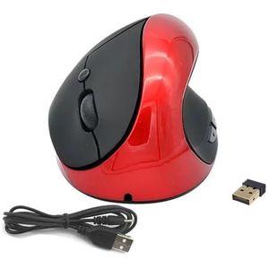 Ergonomic Vertical Mouse -PYRIOLHI- Reduces fatigue - 2.4G wireless rechargeable - 3 adjustable DPI's - Suitable for a wide range of devices - Coloured(Reds)