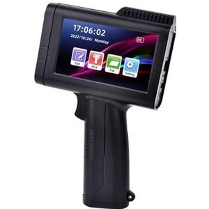 Brede codeertoepassingen Engelse draagbare handinkjetprinter met klein etiket Productiedatum QR-code Batchnummer HD-afdrukken Fadeless sneldrogend Lichtgewicht en handig(Printer-Black HD Ink)
