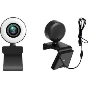 Webcam lichtregeling Full HD 8MP webcam PC laptop live streaming flexibel met microfoon(1080P)