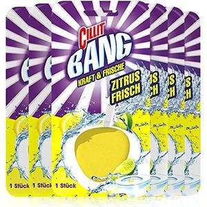 CILLIT BANG Kracht- en frisheid wc-spoelaar citrus vers – reinigende wc-steen met frisse geur – 6 x 1-pack