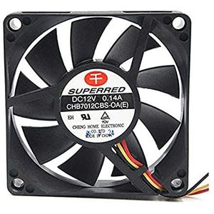 SCYHGLM Koelventilator voor CHB7012CBS-OA(E) 12V 0.14A 3Wire 7cm 7020, Cooler Fan CHB7012CBS-OA(E) 70x70x20mm 3Wire