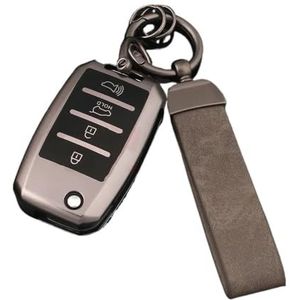 Autosleutel beschermhoes Tpu Afstandsbediening Autosleutel Case Cover Shell Voor Rio 3 K2 K3 K4 K5 Voor Sportege Voor Picanto Voor Optima Voor Soul Voor Ceed Sleutel Shell(4 BTN Grey Set 3)