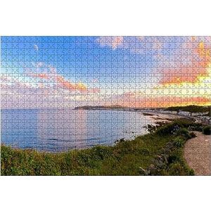 Puzzel 1000 stukjes prachtig zonsondergangspanorama De Douglas Bay op het eiland Man puzzelsets decompressie familiespellen houten puzzel volwassenen meisjes kinderpuzzel