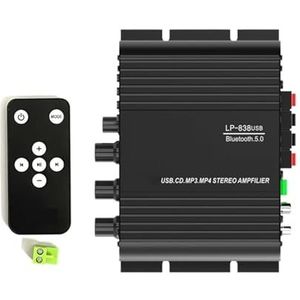 Versterker, Auto Eindversterker 38W X 2R/L Stereo + 50W Subwoofer Versterker Hi-Fi Geïntegreerde Mini Speaker Amp ontvanger 12V