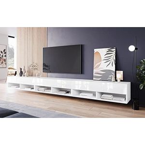 Muebles Slavic TV-kast 300 cm, woonkamermeubilair, RTV meubilair, 6 planken, 3 kasten, moderne woonkamer meubels, woonkamer meubels