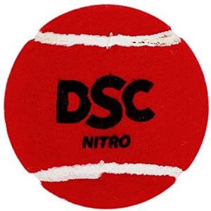 DSC Nitro Heavy Tennis Cricket Ball (Red, Pack of 12)| Leather | Suitable for Practice Game | Training | Hard Court | Grass