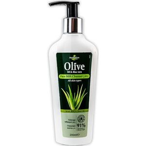 Herbolive Reinigingsmelk 3 in 1, olijfolie en aloë vera 200 ml