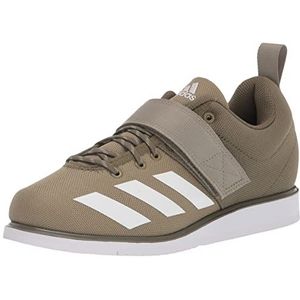 adidas Men's Powerlift 4 Weightlifting Shoes Cross Trainer, Orbit Green/White/Focus Olive, 7