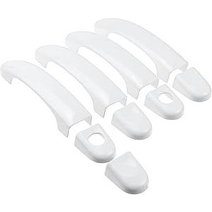 Autodeurgrepen Set Van 6, 7, 8 Deurgrepen Voor De Buitenkant Van De Auto, Glanzend Zwart/wit Voor VW Transporter T5/T6