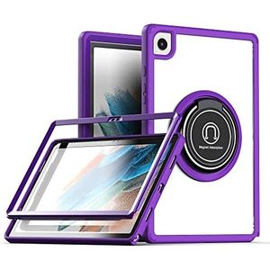 Tablet PC-hoes Lichtgewicht hoes Compatible with Samsung Galaxy Tab S8/S7 11 inch (SM-X700/X706/T870/T875/T876B), robuuste schokbestendige hoes van militaire kwaliteit met 360° draaibare standaard TPU