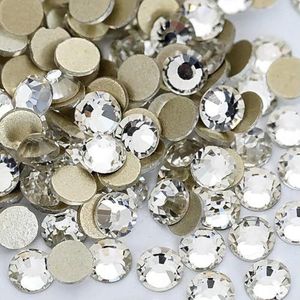 Glitter Gems SS3-SS50 Flatback Stones Clear Crystal Non Hotfix Rhinestones Nail Art Decoratie Rhinestones Y0100-Crystal_a-SS5 1.8mm-1440st