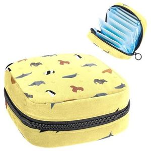 Opbergtas voor maandverband, menstruatiecup zakje tampon tas, menstruatiepads, houder organizer voor vrouwen en meisjes, origami dier