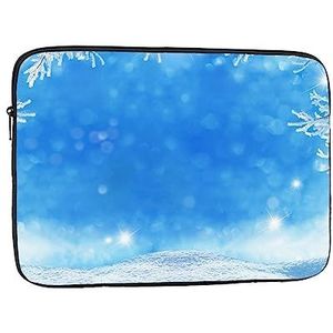 Witte Sneeuw Gedrukte Laptop Sleeve Notebook Schokbestendige Beschermende Tas Draagtas Laptop Cover 17 Inch
