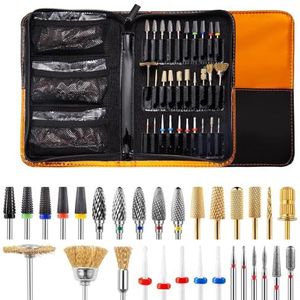 30Pcs Boren Set Met Opbergtas Manicure Pedicure Gereedschap Acryl Art Gereedschap Cuticle Remover