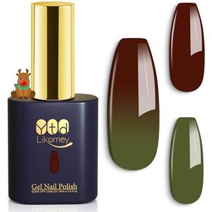 YTD Likomey UV Gel Nagellak,15ml Groen Bruin Temperatuur Kleurverandering Kameleon Salon Manicure Gel Polish,WB07