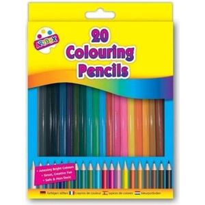 Artbox Kleurpotlodenset in 20 kleuren gesorteerd potloden per verpakking