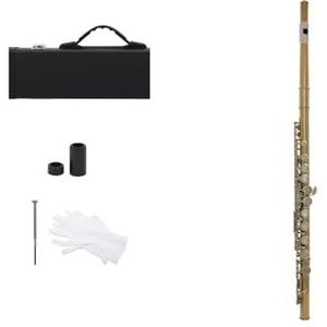 Instrument Fluit 16gaats C Sleutel Gesloten Zilveren Fluit Houtblaasinstrumentset Met Doos(3/4)