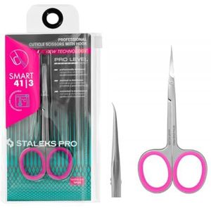 STALEKS PRO professionele nagelriemschaar 25 mm ergonomische ringen roestvrij staal Smart SS-41/3